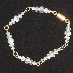 Gold and crystal bracelet